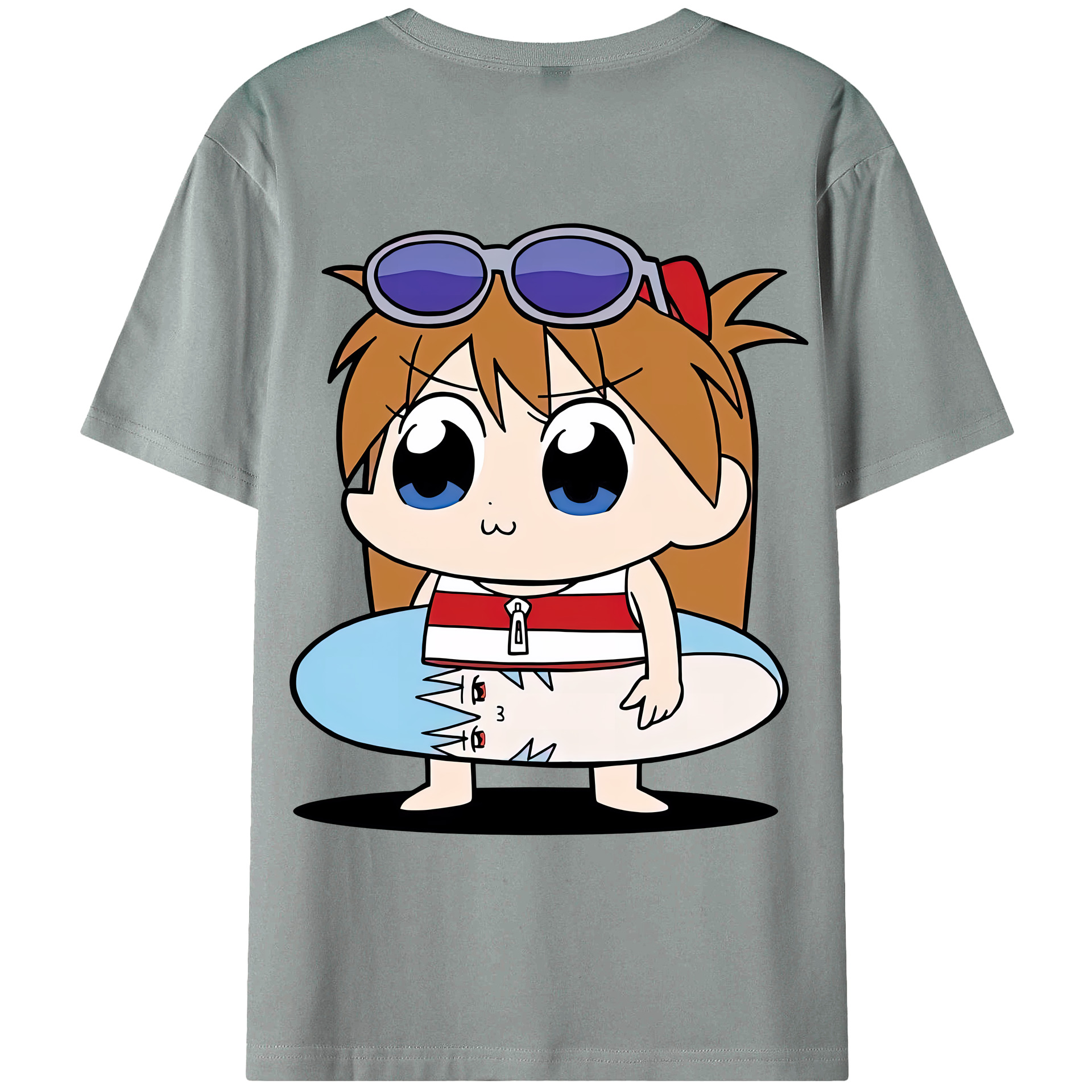 （画像用） EVA 新世紀エヴァンゲリオン 綿100％ メンズ半袖Tシャツ（バックプリント） 通気性